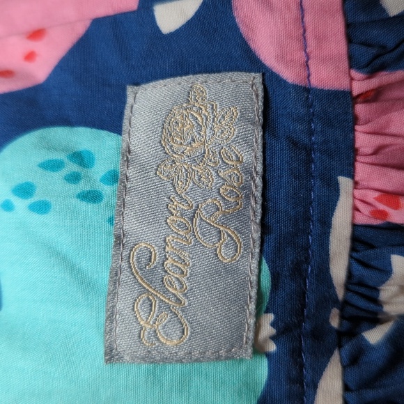 Eleanor Rose Dolly Dress Colorful Apple Print Eyelet Ruffles Girls Size 5-6 - Picture 5 of 5